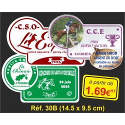 Plaque PVC Réf. 30B